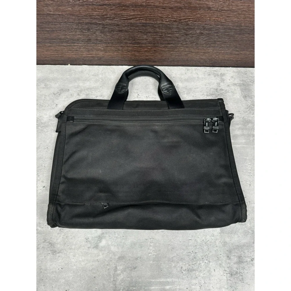 TUMI Business T-Pass Laptop Briefcase Black Ballistic Nylon - 15.5x12.5